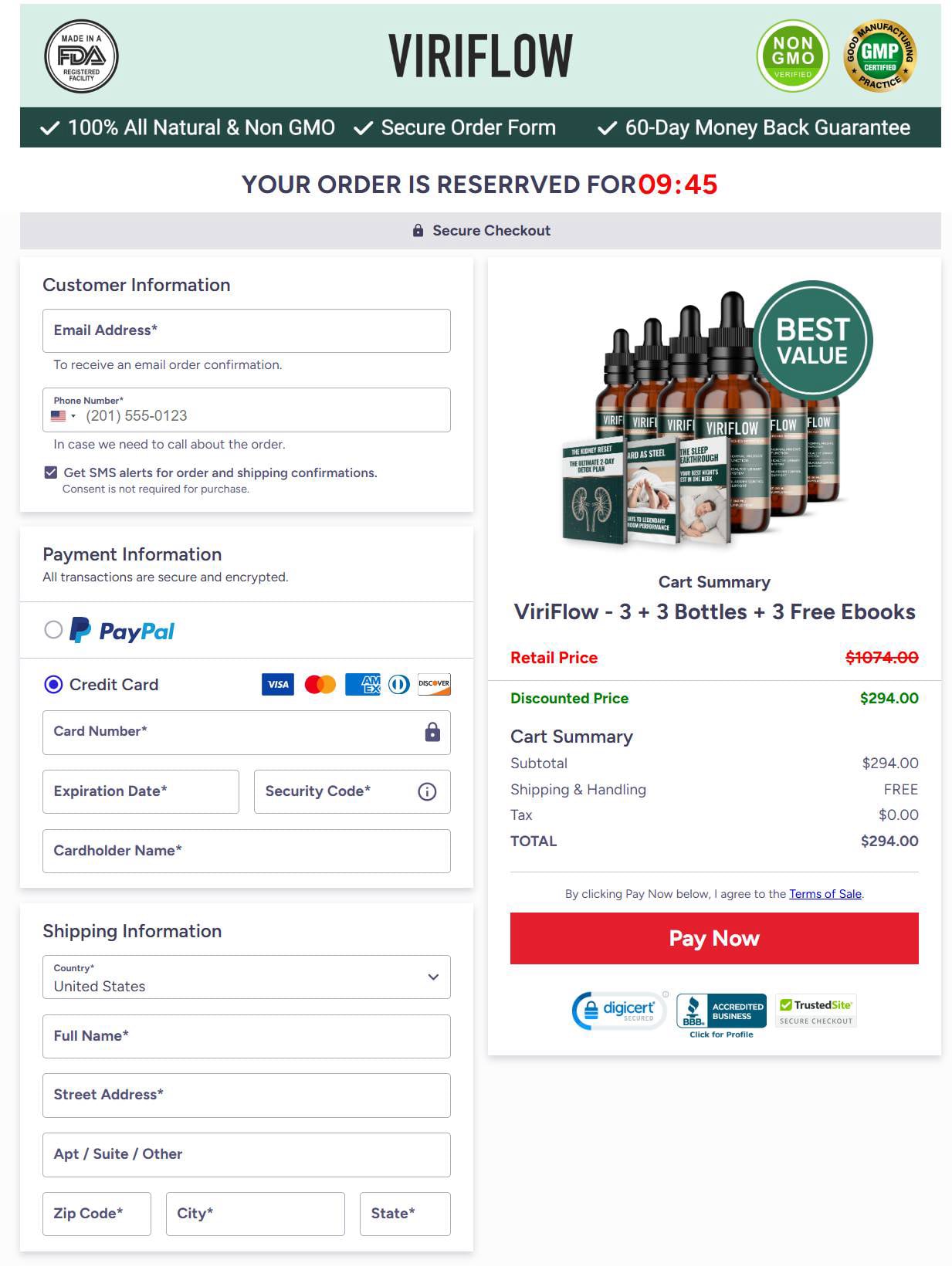 Viriflow Order